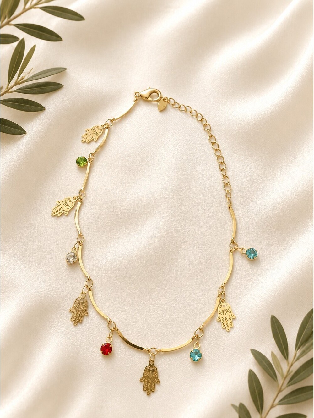 Khamsa Hand Ankle Bracelet